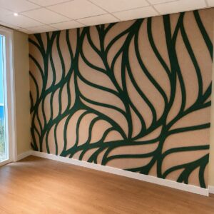 Akoestische wanddecoratie van PET-vilt met gefreesd patroon