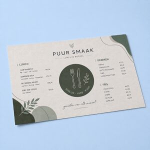 Papieren placemat