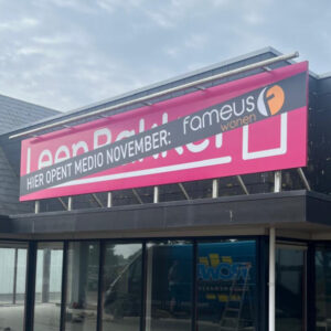 Tijdelijke sticker op maat gemaakt voor tijdelijke reclame of actie