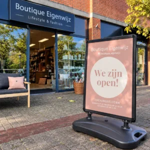 Stoepbord poster met eigen ontwerp