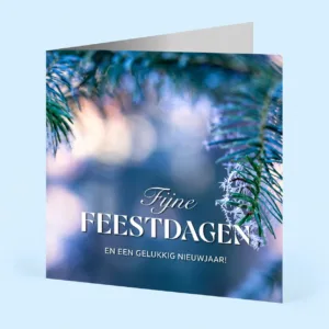 Gepersonaliseerde vierkante kerstkaart met vouw voor een unieke kerstgroet