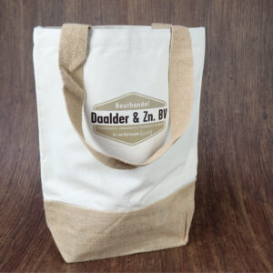 Jute canvas shopper